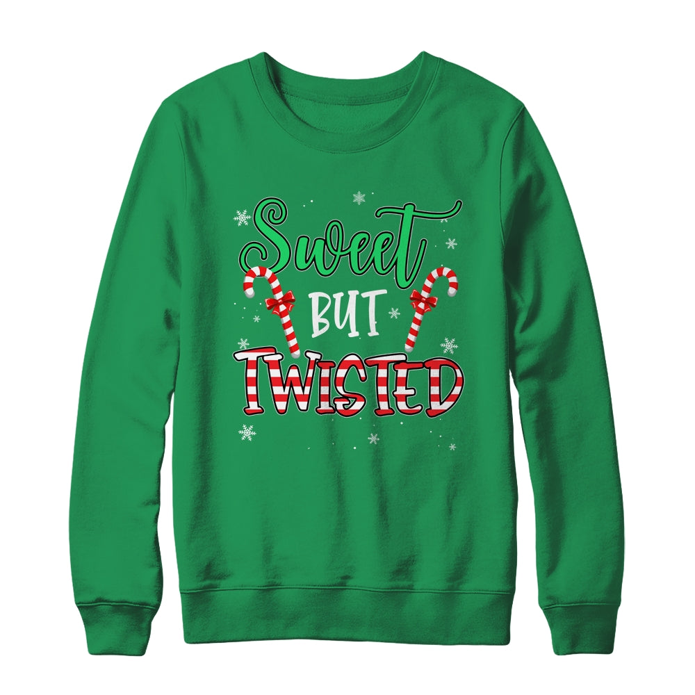 Sweet But Twisted Funny Candy Cane Christmas Xmas Shirt & Sweatshirt | siriusteestore