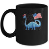 T Rex American Flag 4th Of July Funny Dinosaur Boys Kids Mug | siriusteestore