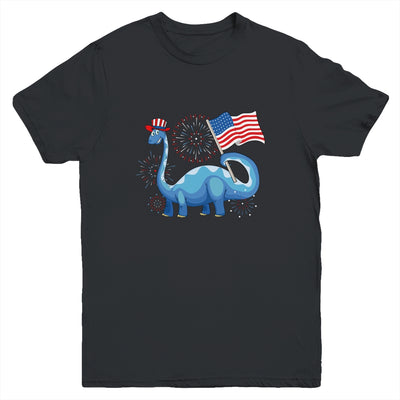 T Rex American Flag 4th Of July Funny Dinosaur Boys Kids Youth Shirt | siriusteestore