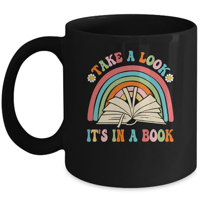Take A Look It's In A Book Lover Reading Groovy Rainbow Mug | siriusteestore