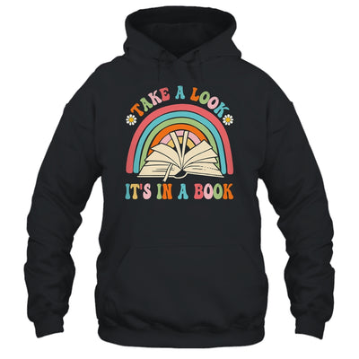 Take A Look It's In A Book Lover Reading Groovy Rainbow Shirt & Tank Top | siriusteestore