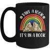 Take A Look It's In A Book Lover Reading Vintage Rainbow Mug | siriusteestore