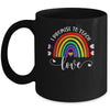 Teacher LGBT Teaching Love Rainbow Pride Month Mug | siriusteestore