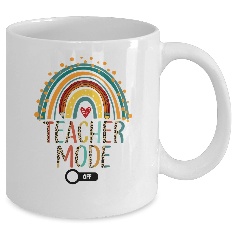 Teacher Mode Off Leopard Summer Vacation Last Day Of School Mug | siriusteestore