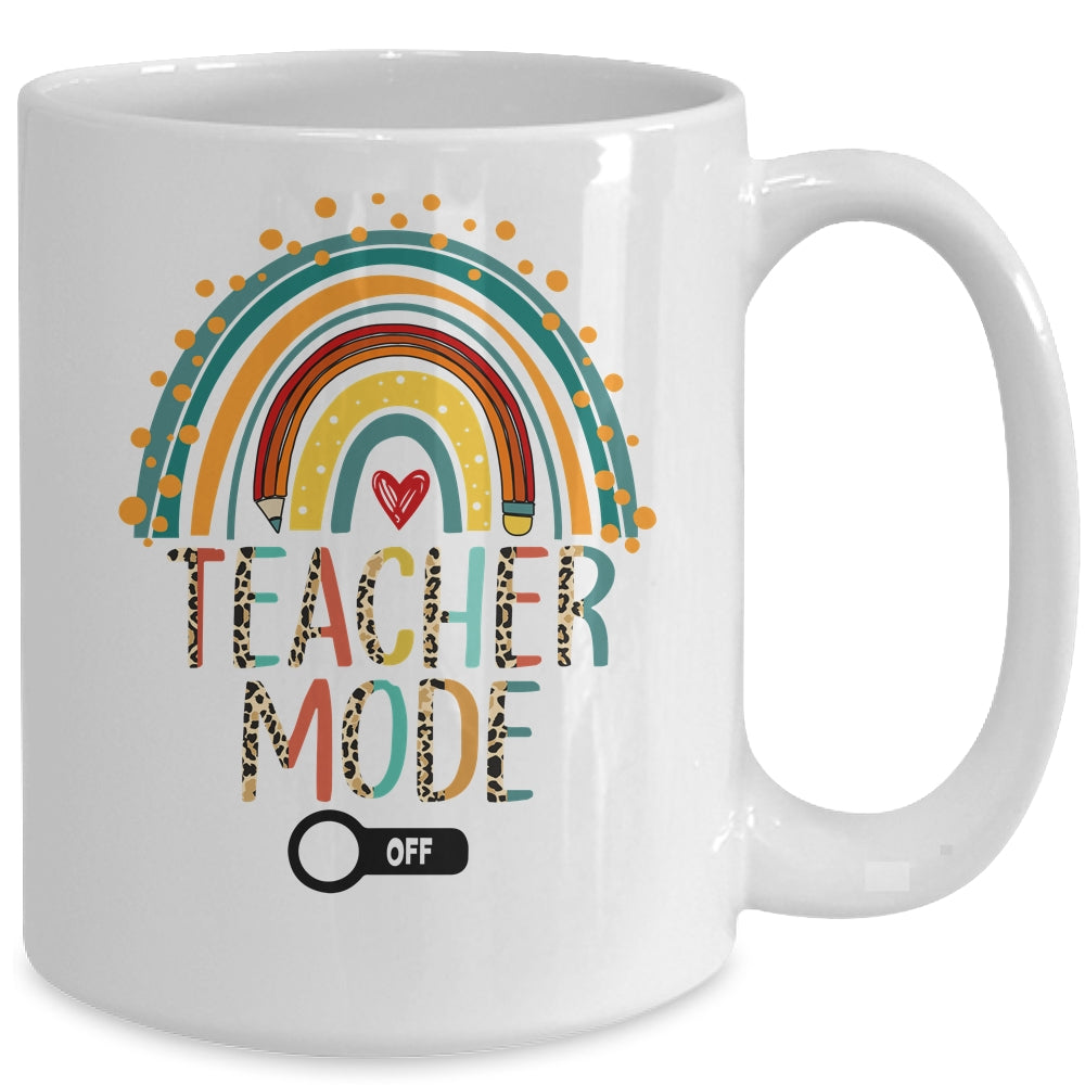 Teacher Mode Off Leopard Summer Vacation Last Day Of School Mug | siriusteestore