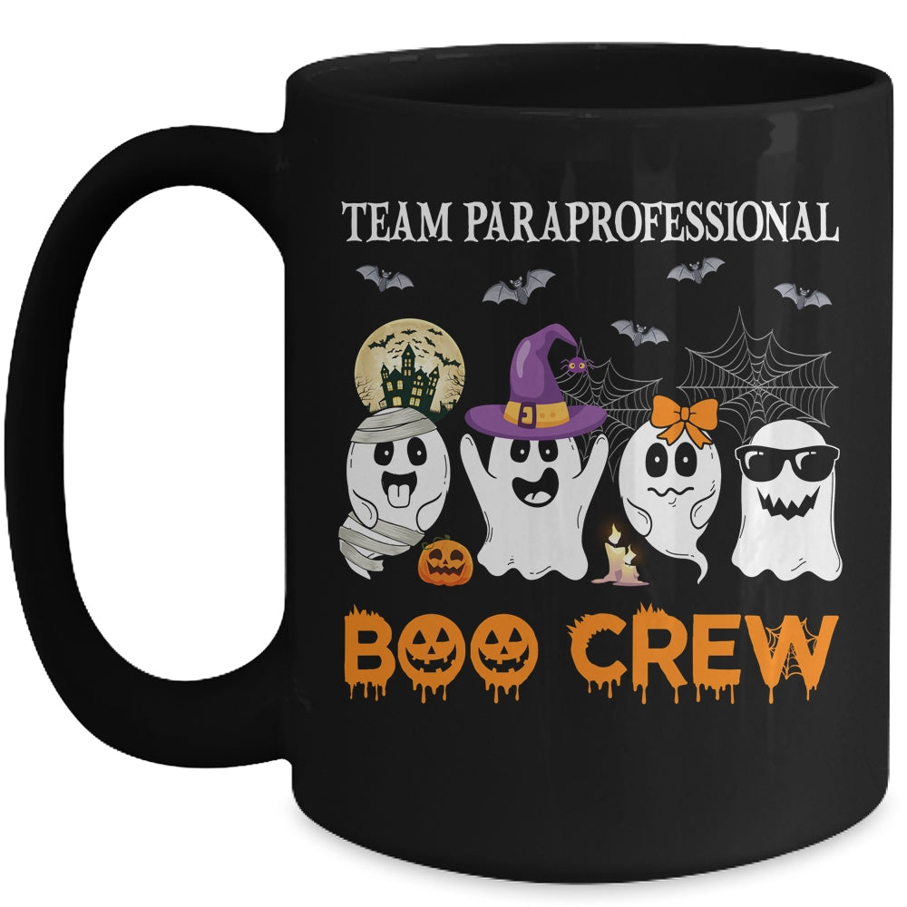 Team Paraprofessional Boo Crew Halloween Ghost Mug | siriusteestore