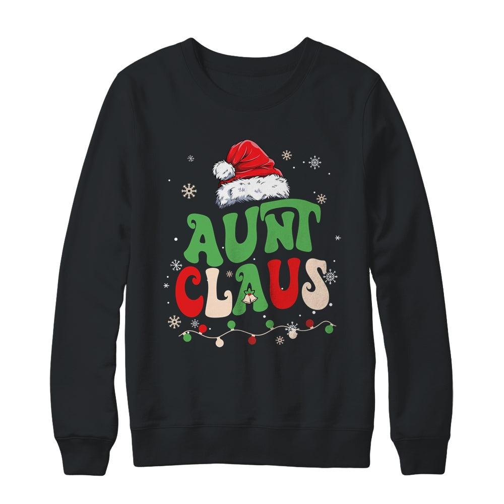 Team Santa Aunt Claus Elf Groovy Matching Family Christmas Shirt & Sweatshirt | siriusteestore