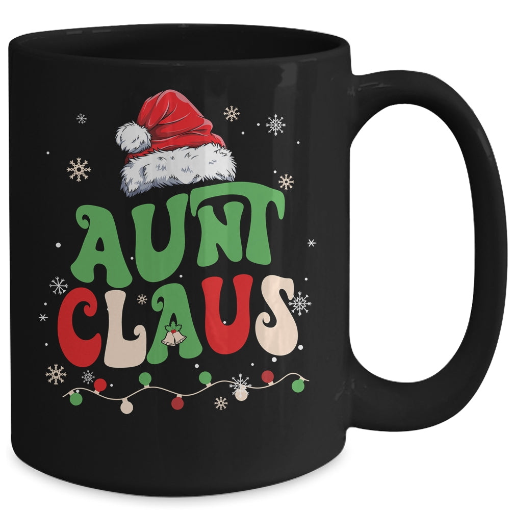 Team Santa Aunt Claus Elf Groovy Matching Family Christmas Mug | siriusteestore
