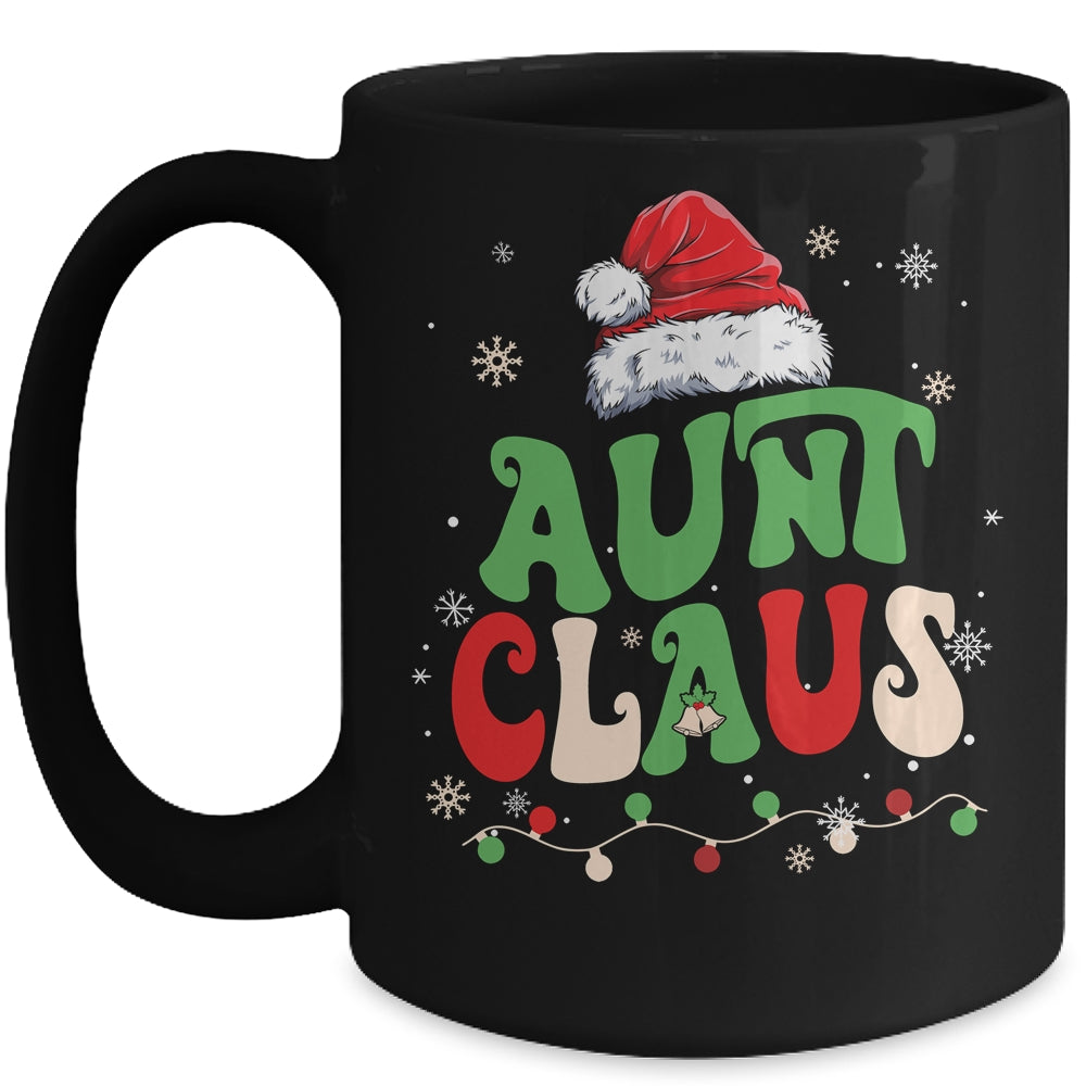 Team Santa Aunt Claus Elf Groovy Matching Family Christmas Mug | siriusteestore