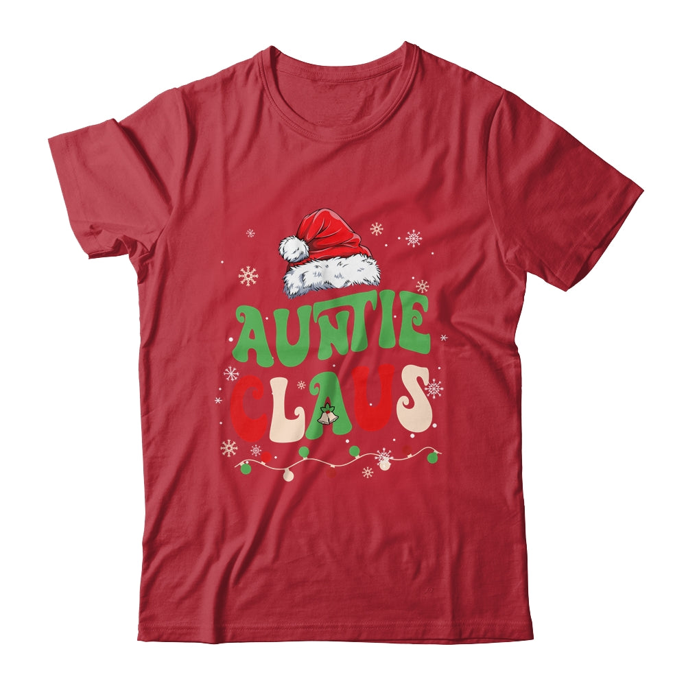 Team Santa Auntie Claus Elf Groovy Matching Family Christmas Shirt & Sweatshirt | siriusteestore