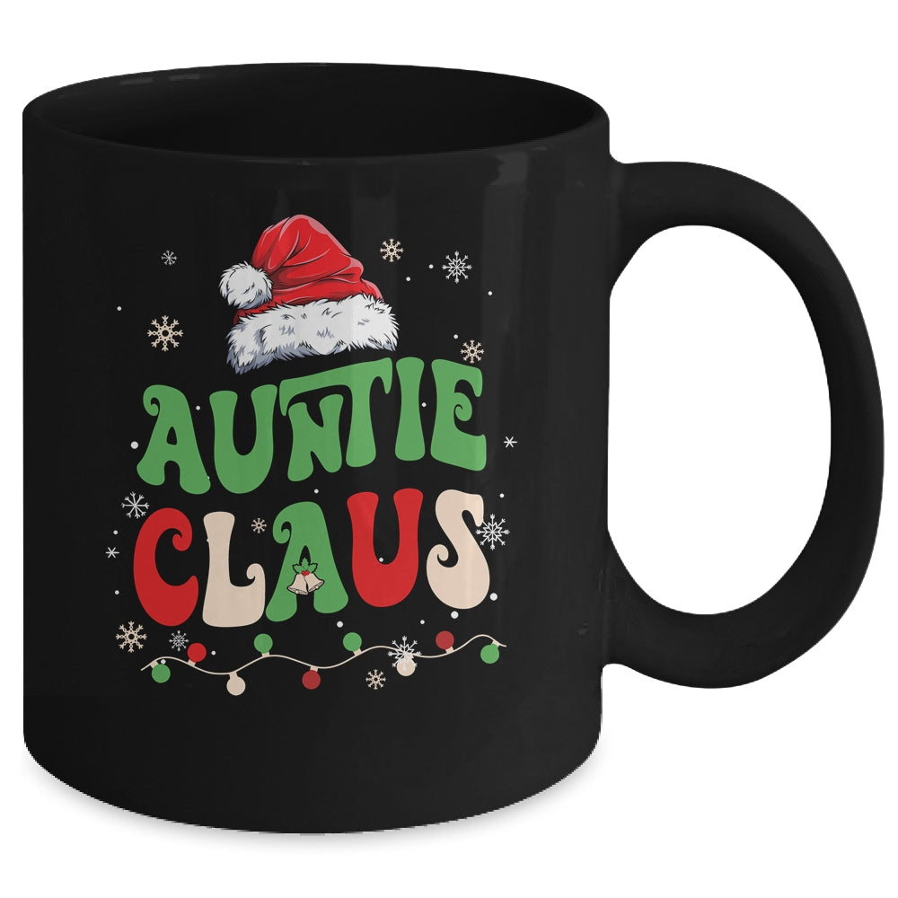 Team Santa Auntie Claus Elf Groovy Matching Family Christmas Mug | siriusteestore