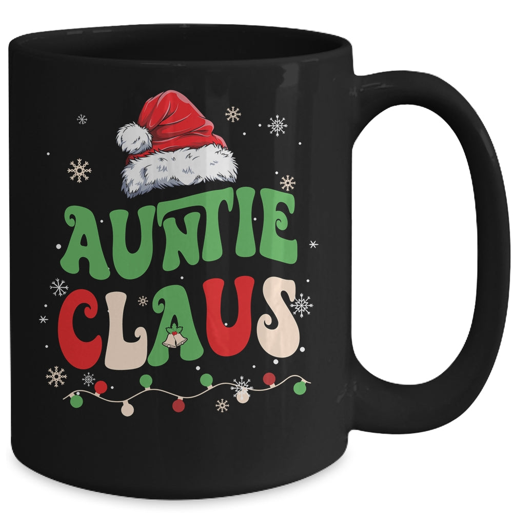 Team Santa Auntie Claus Elf Groovy Matching Family Christmas Mug | siriusteestore