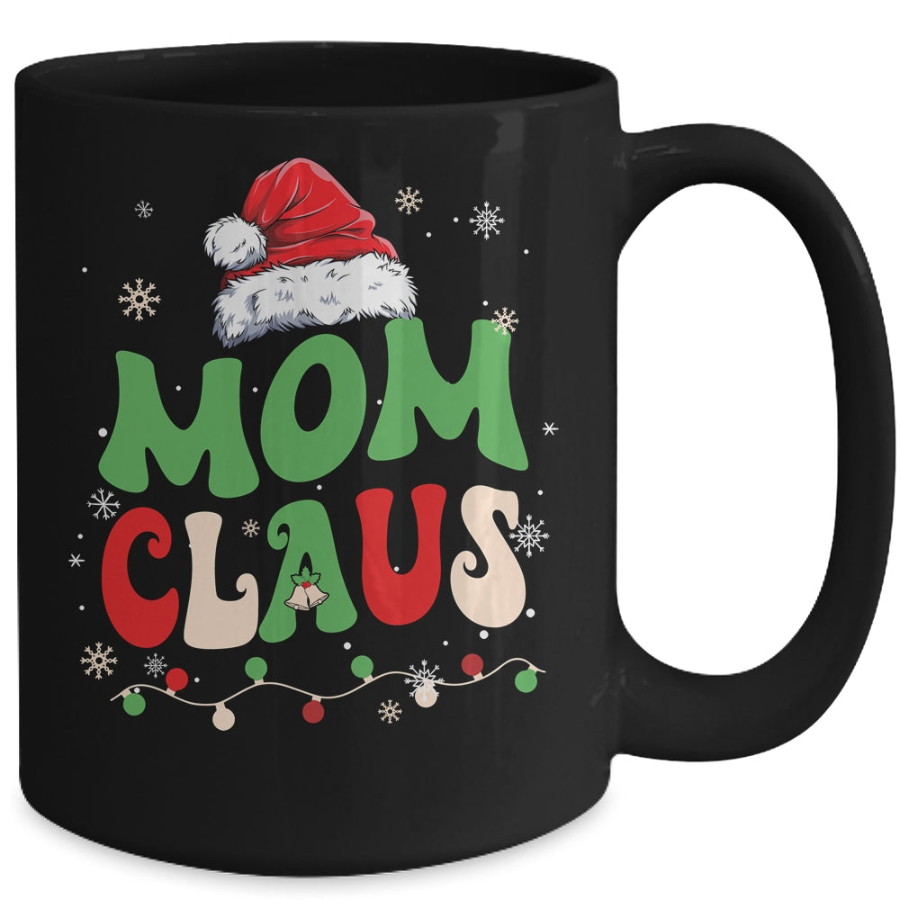 Team Santa Mom Claus Elf Groovy Matching Family Christmas Mug | siriusteestore