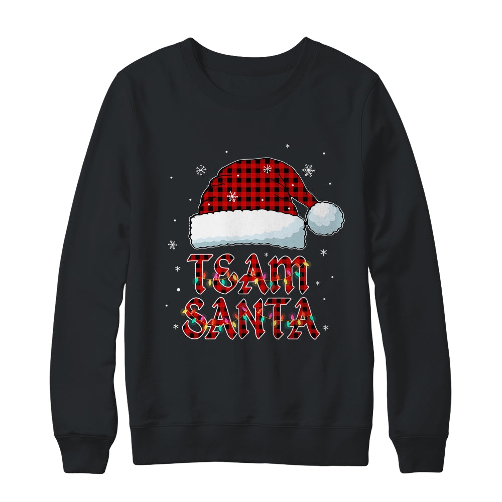 Team Santa Red Plaid Claus Hat Christmas Shirt & Sweatshirt | siriusteestore