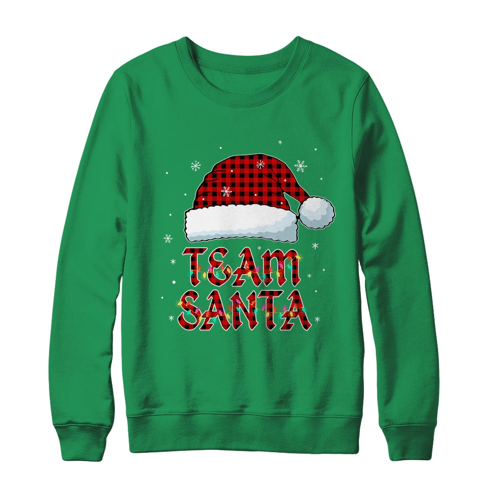 Team Santa Red Plaid Claus Hat Christmas Shirt & Sweatshirt | siriusteestore