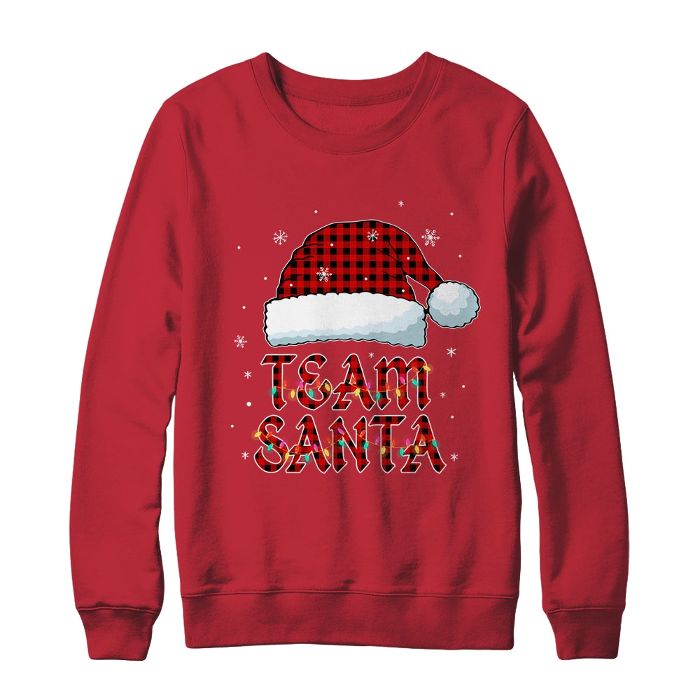 Team Santa Red Plaid Claus Hat Christmas Shirt & Sweatshirt | siriusteestore