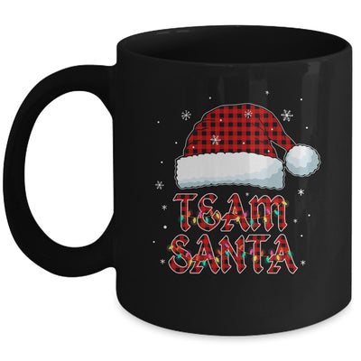 Team Santa Red Plaid Claus Hat Christmas Mug | siriusteestore