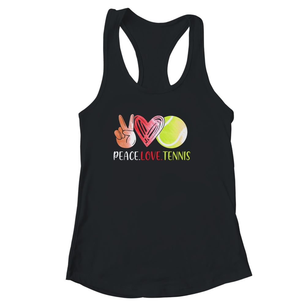 Tennis Player Girls Peace Love Tennis Women Shirt & Tank Top | siriusteestore