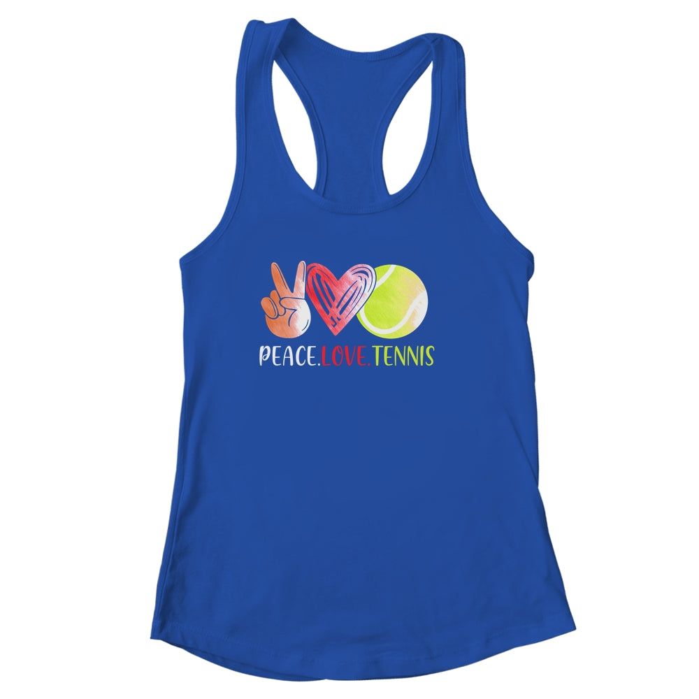 Tennis Player Girls Peace Love Tennis Women Shirt & Tank Top | siriusteestore