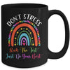 Test Day Rock The Test Teacher Testing Day Rainbow Teacher Mug | siriusteestore