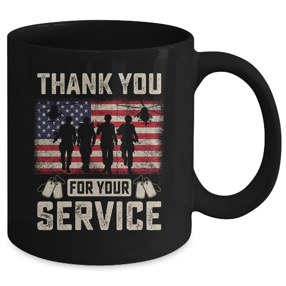 Thank You For Your Service Patriotic Veterans Day Mug | siriusteestore