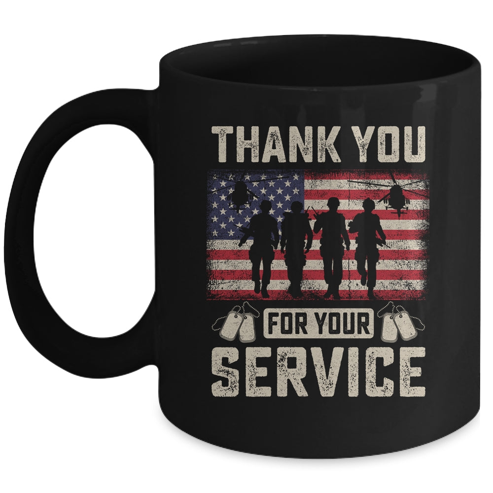 Thank You For Your Service Patriotic Veterans Day Mug | siriusteestore
