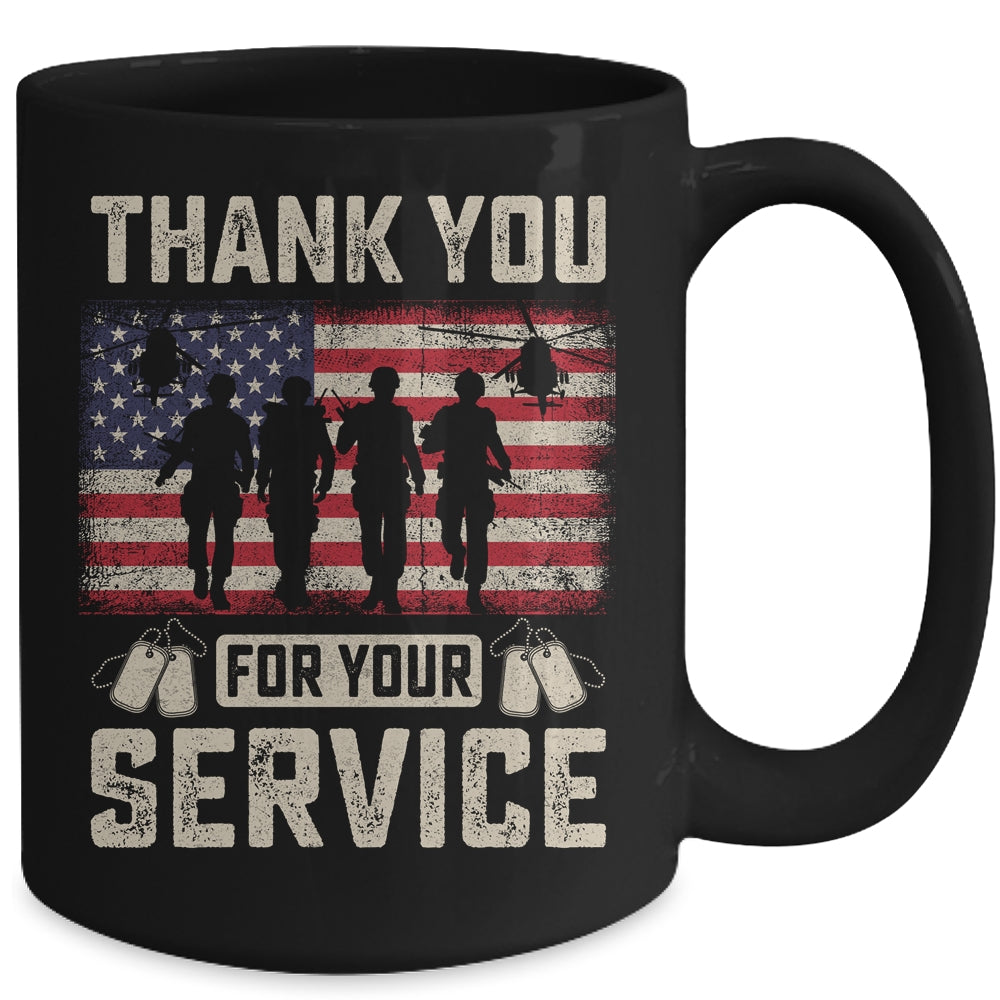 Thank You For Your Service Patriotic Veterans Day Mug | siriusteestore