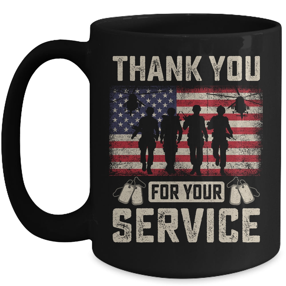 Thank You For Your Service Patriotic Veterans Day Mug | siriusteestore