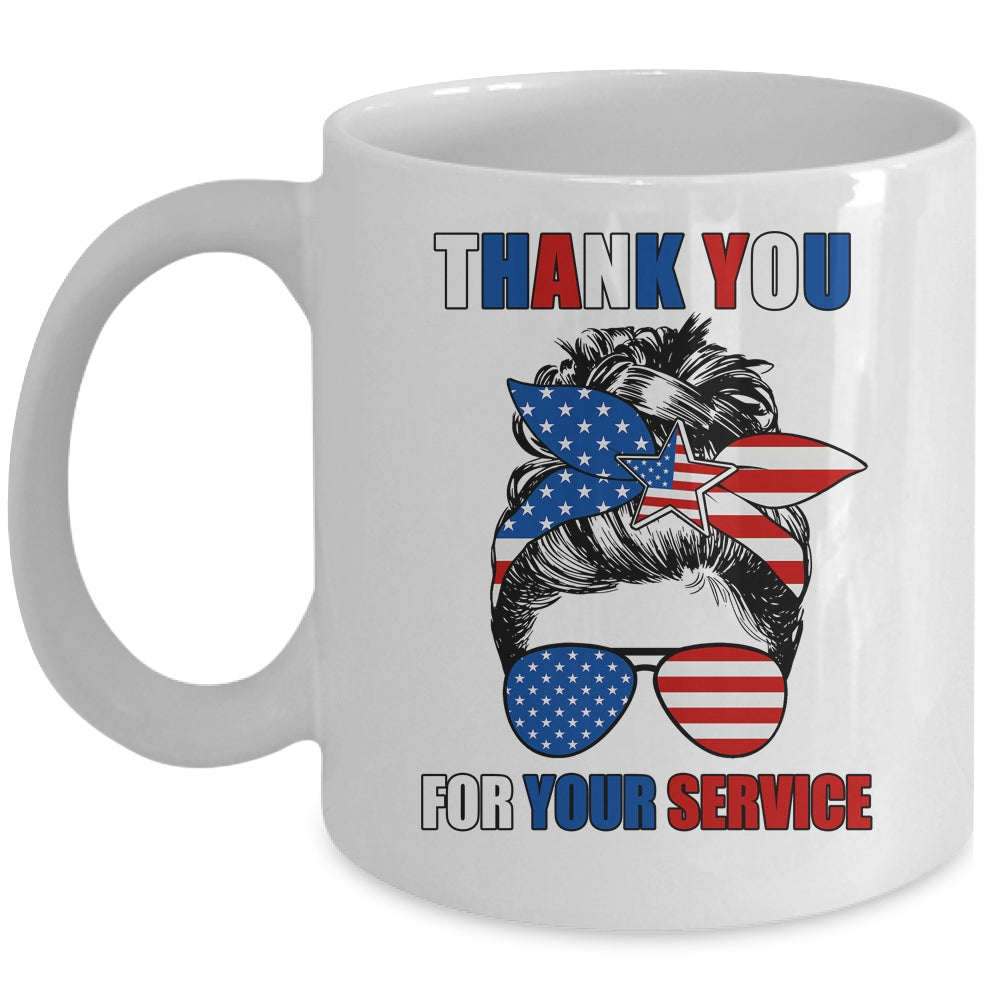 Thank You For Your Services Patriotic Veterans Day Women Mug | siriusteestore