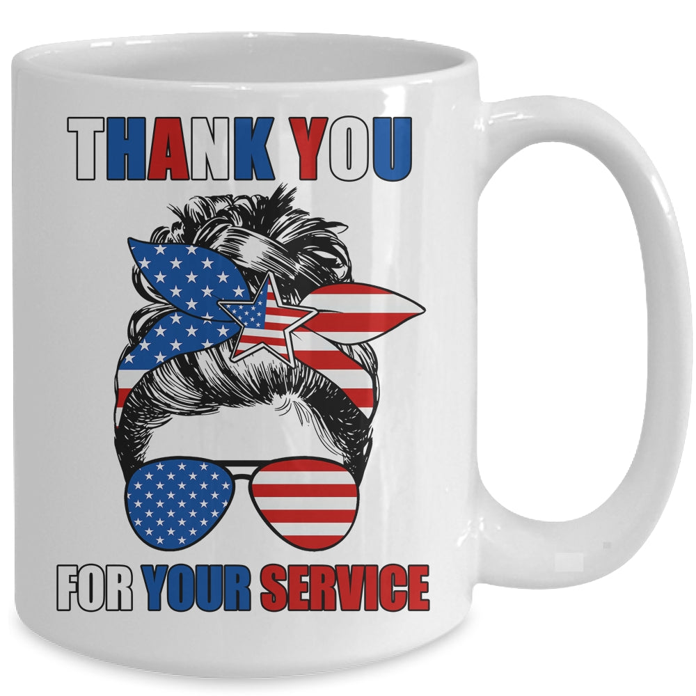 Thank You For Your Services Patriotic Veterans Day Women Mug | siriusteestore