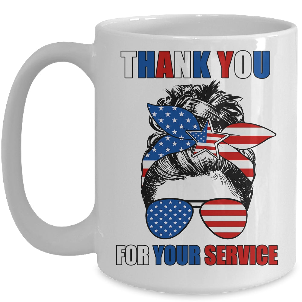 Thank You For Your Services Patriotic Veterans Day Women Mug | siriusteestore