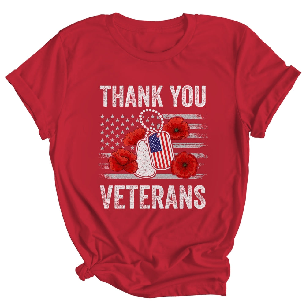 Thank You Veterans Combat Boots Poppy Veteran Day Flower Shirt & Hoodie | siriusteestore