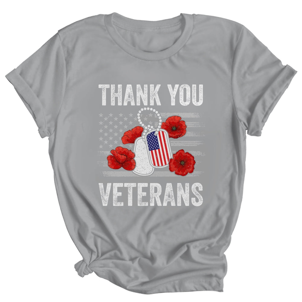Thank You Veterans Combat Boots Poppy Veteran Day Flower Shirt & Hoodie | siriusteestore