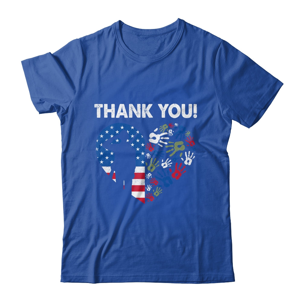 Thank You Veterans Day American Flag Heart Military Army Shirt & Hoodie | siriusteestore