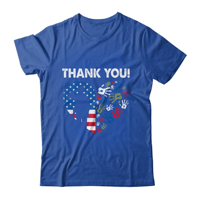 Thank You Veterans Day American Flag Heart Military Army Shirt & Hoodie | siriusteestore