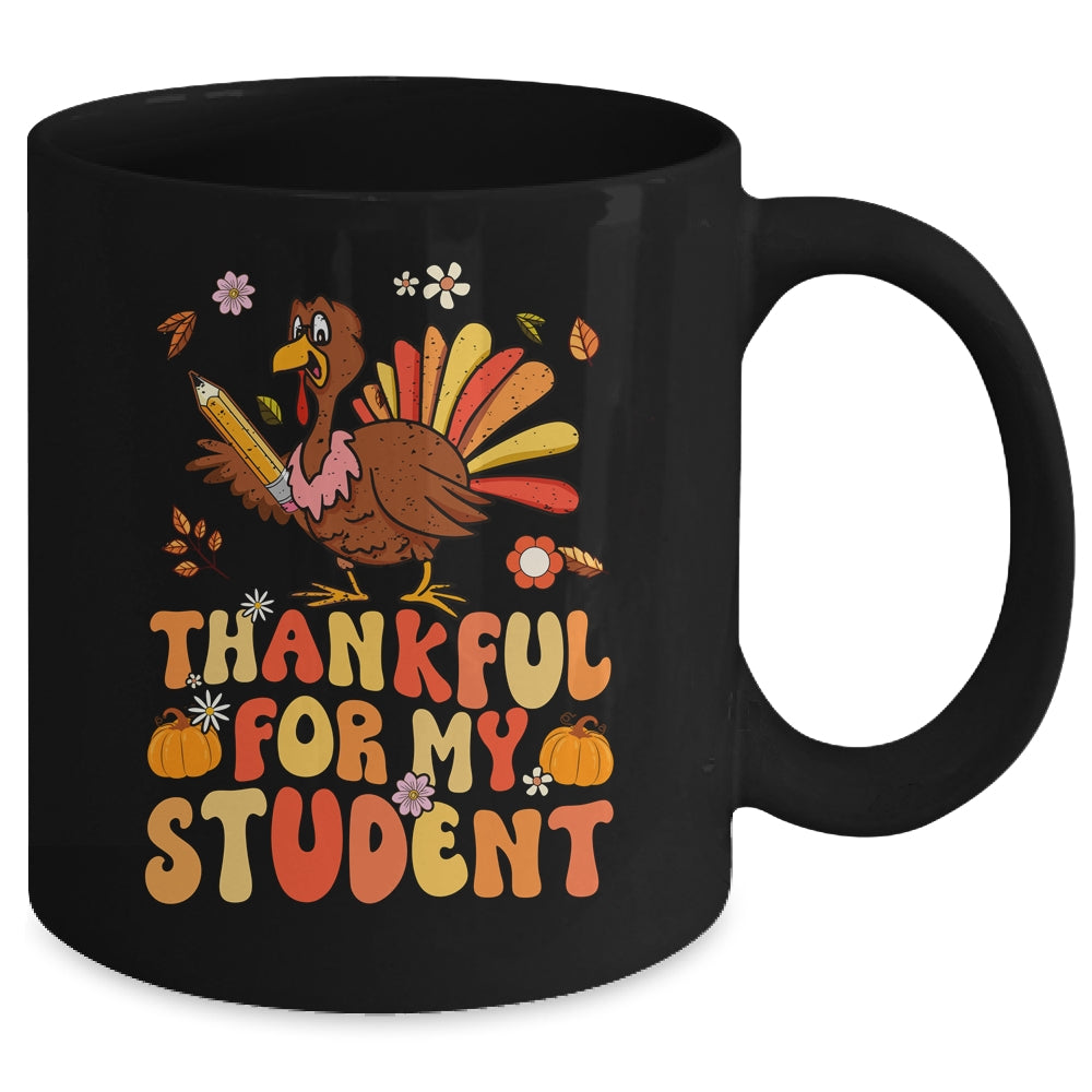 Thankful For My Students Thanksgiving Fall Teacher Women Mug | siriusteestore