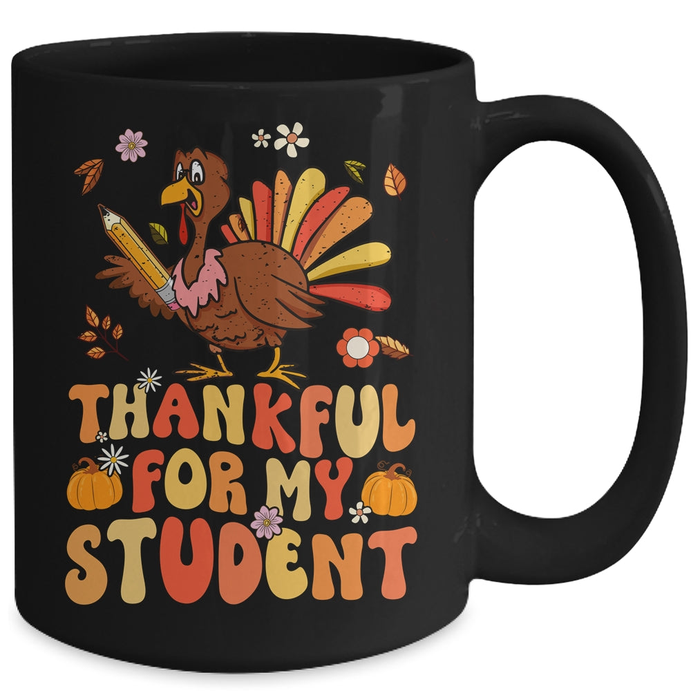 Thankful For My Students Thanksgiving Fall Teacher Women Mug | siriusteestore