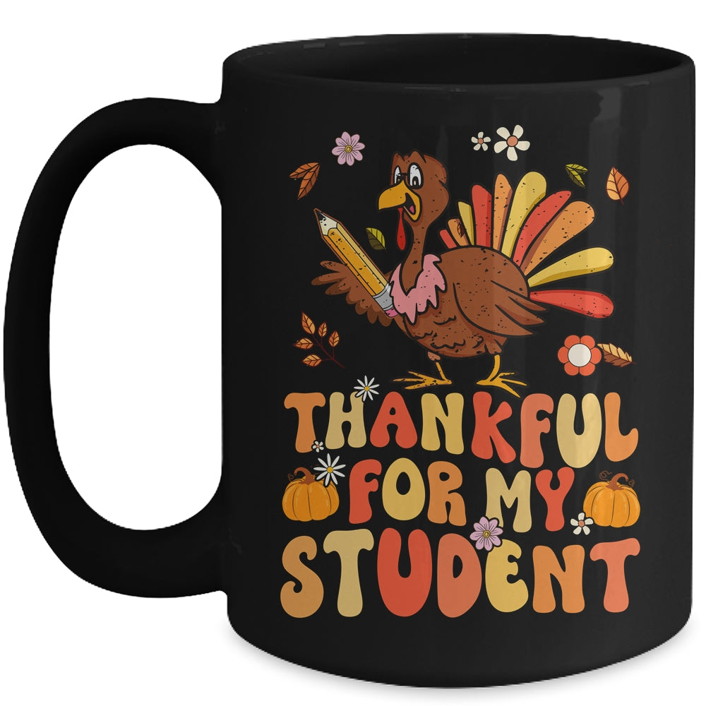 Thankful For My Students Thanksgiving Fall Teacher Women Mug | siriusteestore