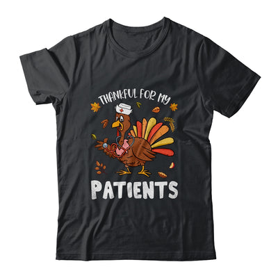 Thankful For Patients Turkey Nurse Thanksgiving Fall Scrub Shirt & Hoodie | siriusteestore