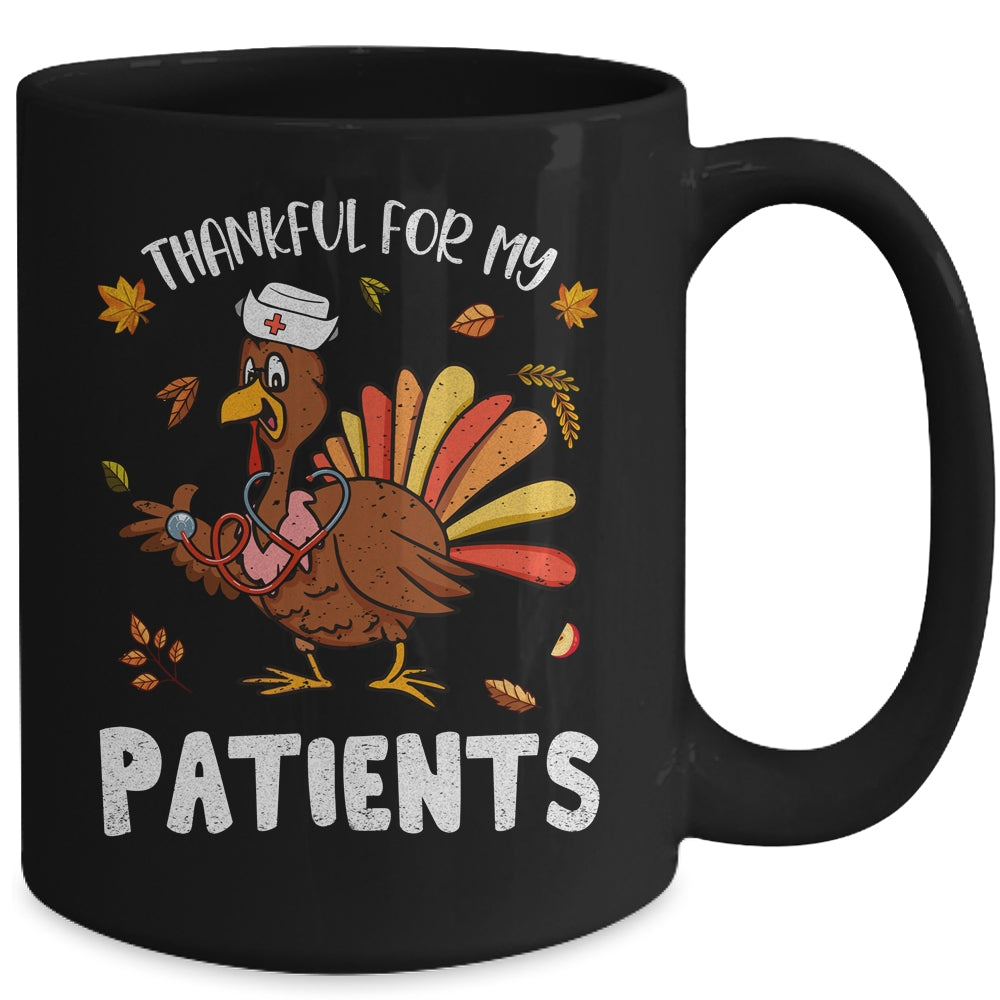 Thankful For Patients Turkey Nurse Thanksgiving Fall Scrub Mug | siriusteestore