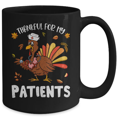 Thankful For Patients Turkey Nurse Thanksgiving Fall Scrub Mug | siriusteestore