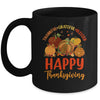Thankful Grateful Blessed Leopard Plaid Pumpkin Thanksgiving Mug | siriusteestore