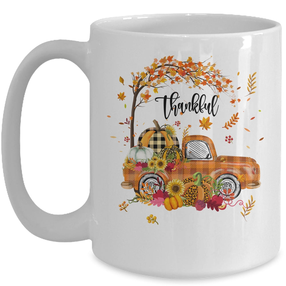 Thankful Grateful Blessed Pumpkin Truck Its Fall Yall Autumn Mug | siriusteestore