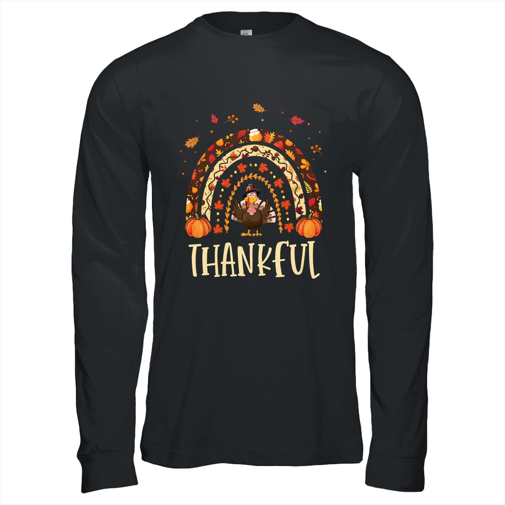 Thankful Thanksgiving Rainbow Turkey Shirt & Hoodie | siriusteestore