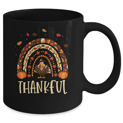 Thankful Thanksgiving Rainbow Turkey Mug | siriusteestore