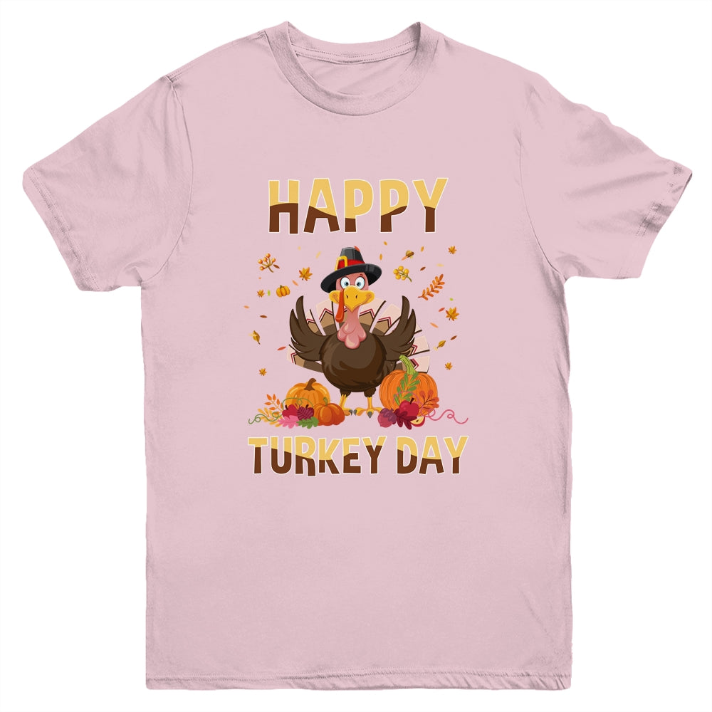 Thanksgiving Holiday Present Happy Turkey Day Youth Shirt | siriusteestore