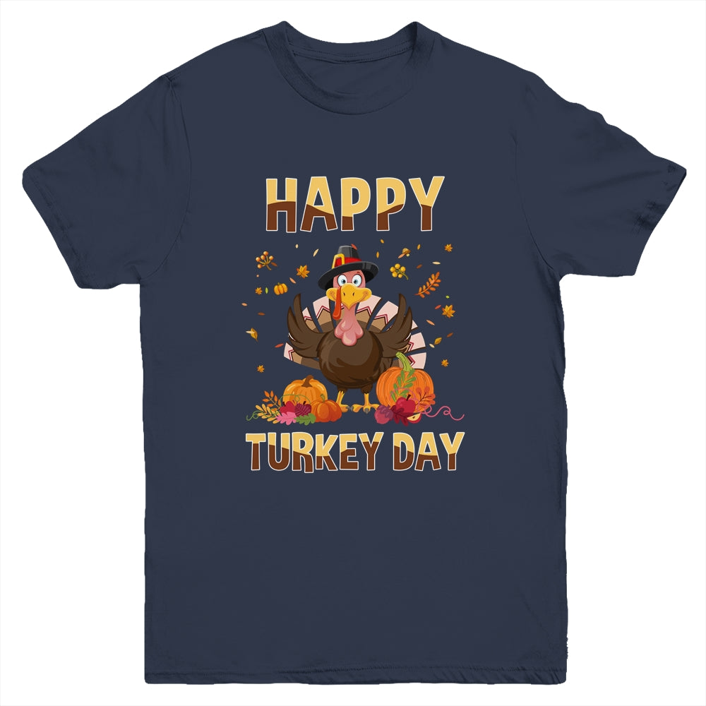 Thanksgiving Holiday Present Happy Turkey Day Youth Shirt | siriusteestore