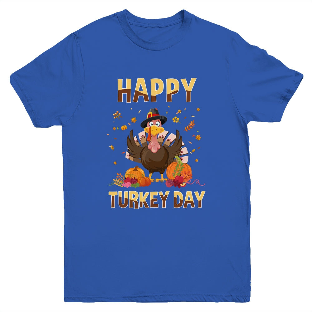 Thanksgiving Holiday Present Happy Turkey Day Youth Shirt | siriusteestore