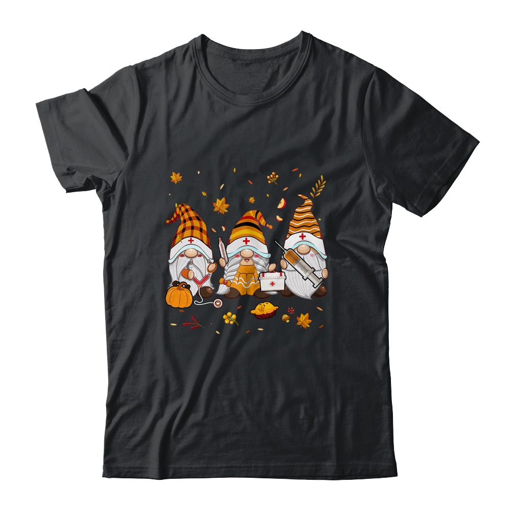 Thanksgiving Nurse Gnomes Fall Scrub Top Autumn RN Women Shirt & Hoodie | siriusteestore