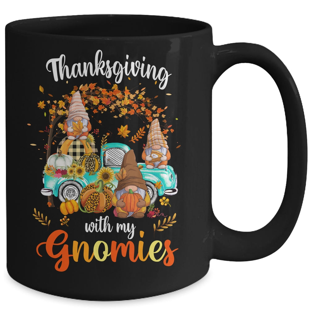 Thanksgiving With My Gnomies Friends Happy Fall Funny Truck Mug | siriusteestore